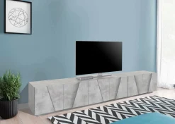 Mobile porta TV Aemilor, cm 244x44h46, scuro<Dmora Flash Sale