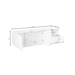 Mobile porta TV Aiace, cm 150x43h46,<Dmora Best