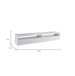 Mobile porta TV Akon, cm 200x45h36,<Dmora Hot
