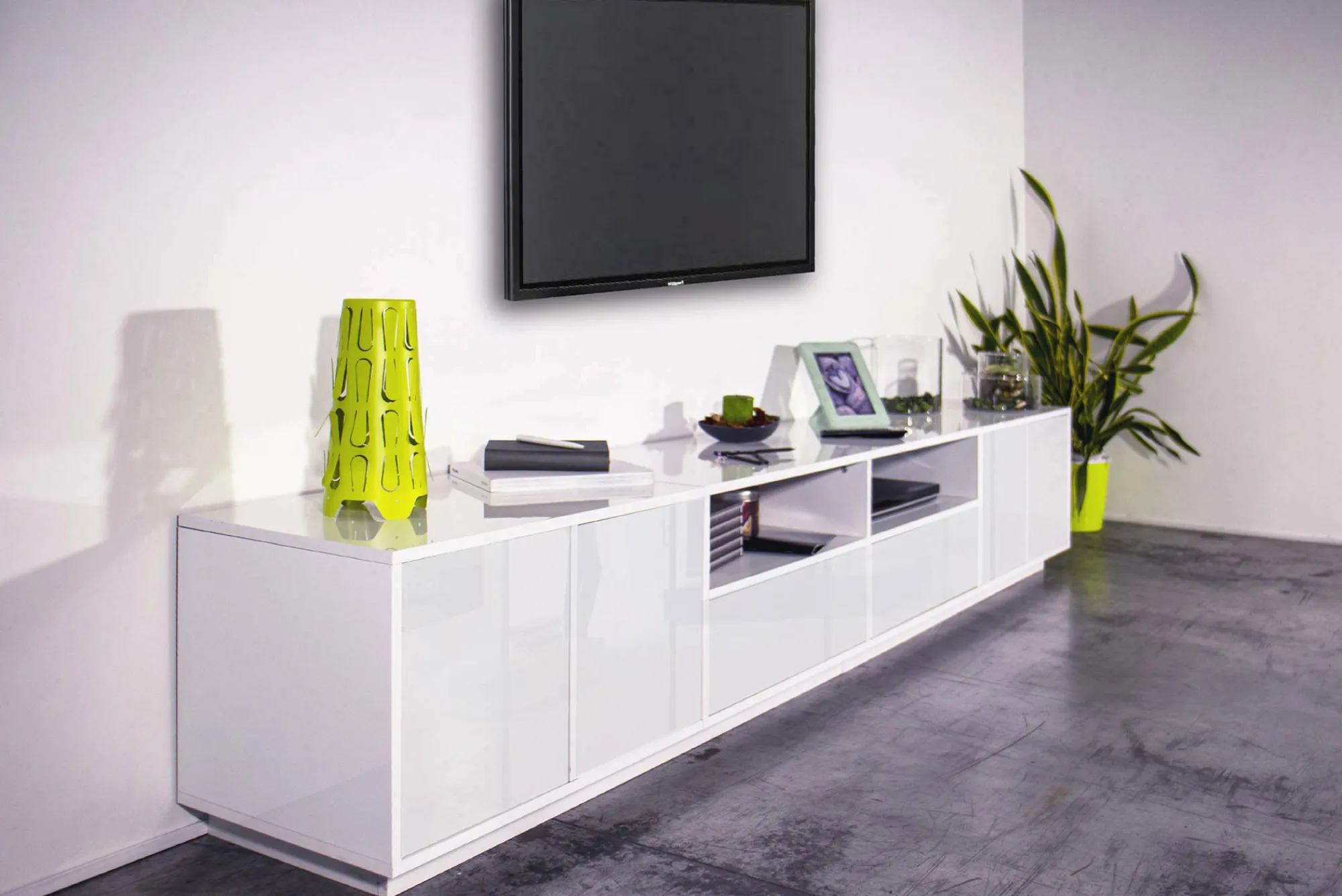 Mobile porta TV Albak, cm 260x41h46,<Dmora Online