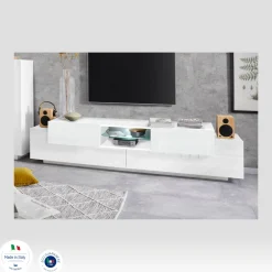 Mobile porta TV Amato, cm 220x40h51,<Dmora Online