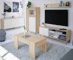 Mobile porta TV Amerino, 135x40h50 cm,<Dmora Cheap