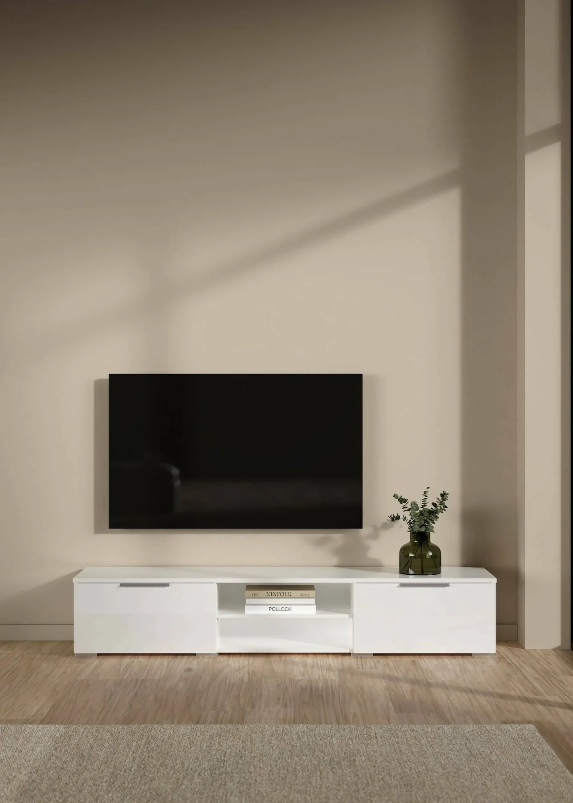 Mobile porta TV Ammiro, 40x173 h33 cm, Bianco<Dmora Flash Sale