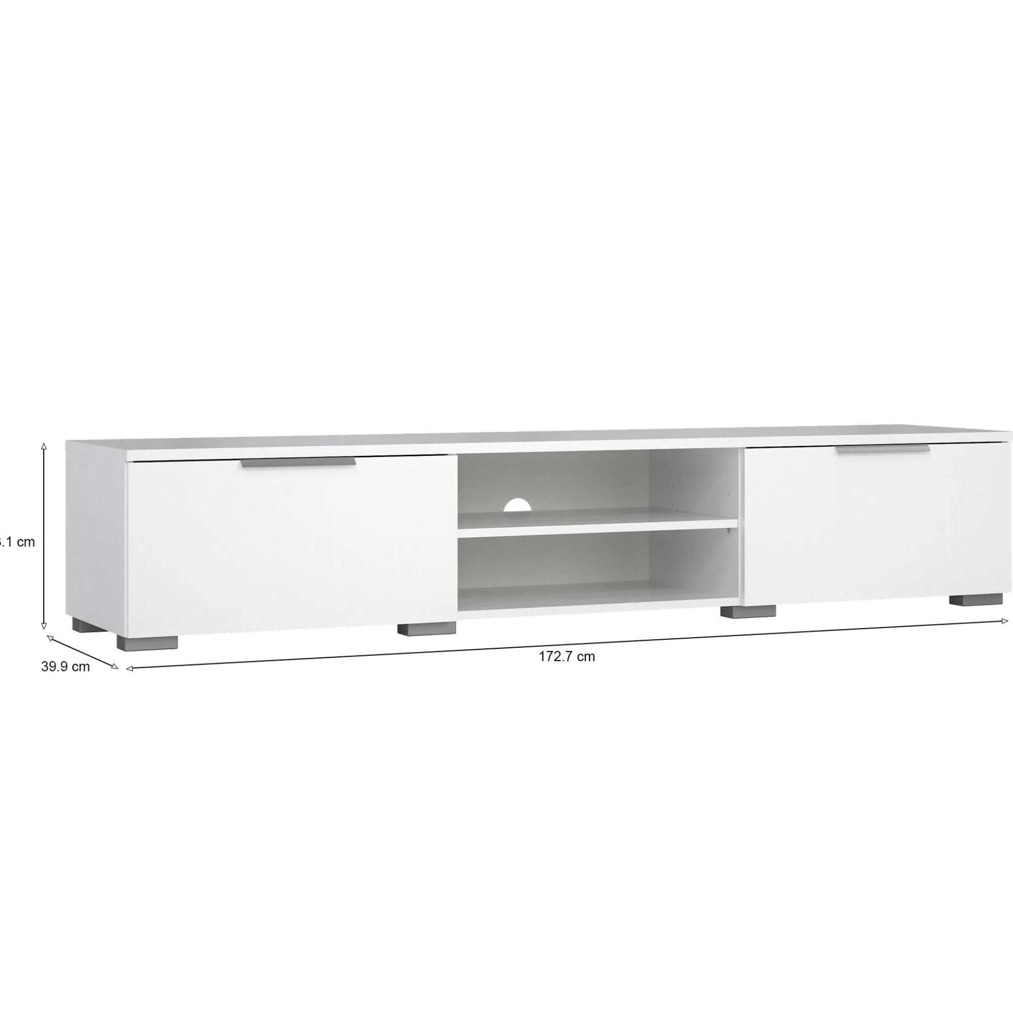Mobile porta TV Ammiro, 40x173 h33 cm, Bianco<Dmora Flash Sale