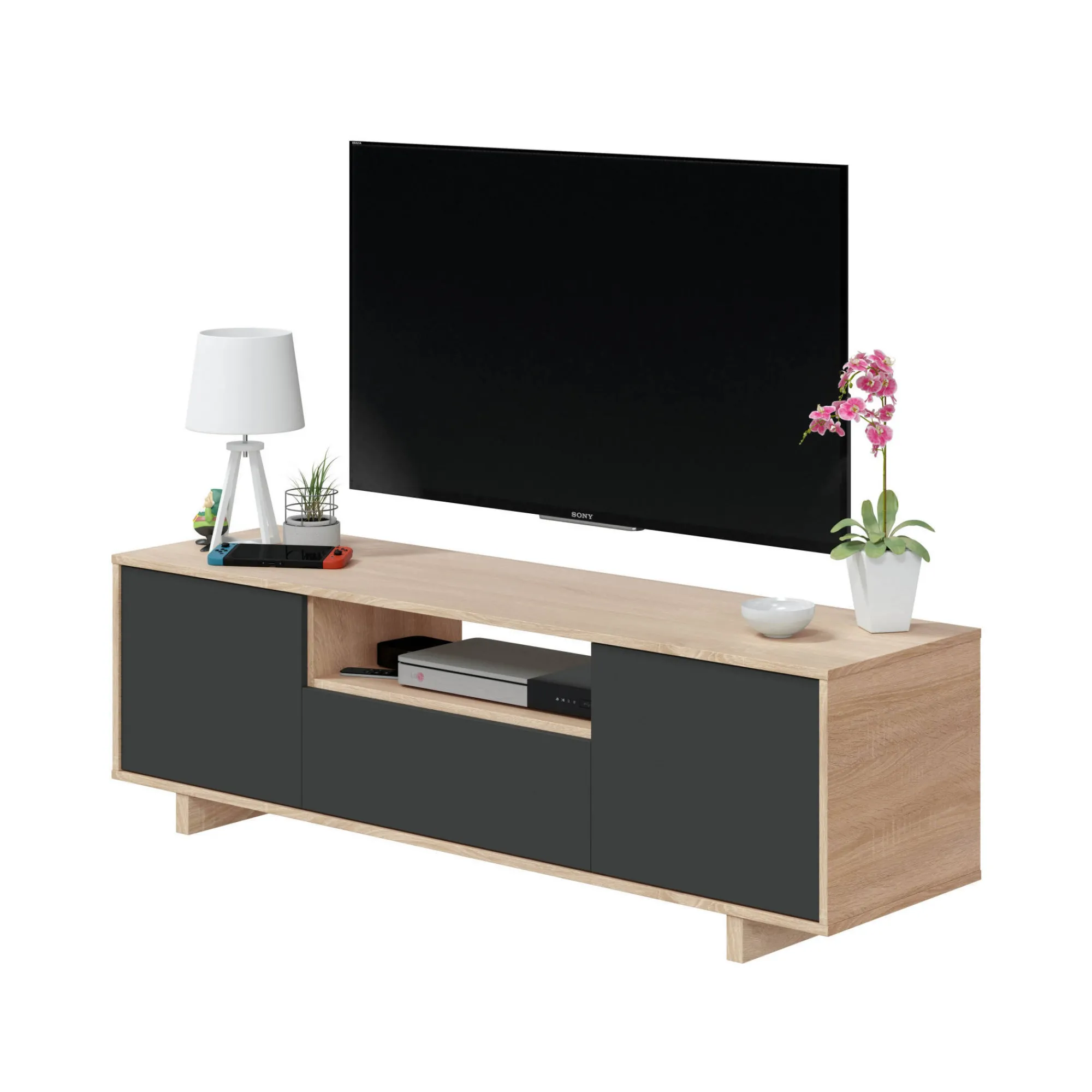Mobile porta TV Andalusia, 150x41h46 cm,<Dmora Clearance