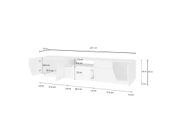 Mobile porta TV Animai, cm 220x43h46,<Dmora Flash Sale
