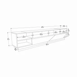 Mobile porta TV Apat, 240x37h47 cm,<Dmora New
