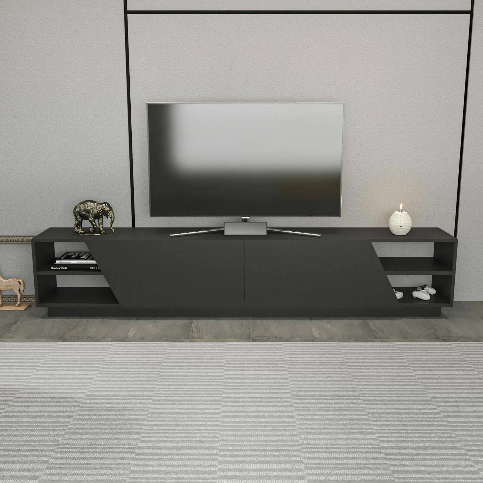 Mobile porta TV Apat, 240x37h47 cm,<Dmora Outlet