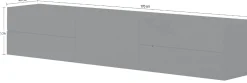 Mobile porta TV Ardesia, cm 170x40h47,<Dmora Online