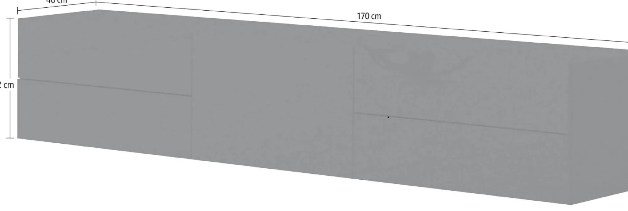 Mobile porta TV Ardesia, cm 170x40h47,<Dmora Online