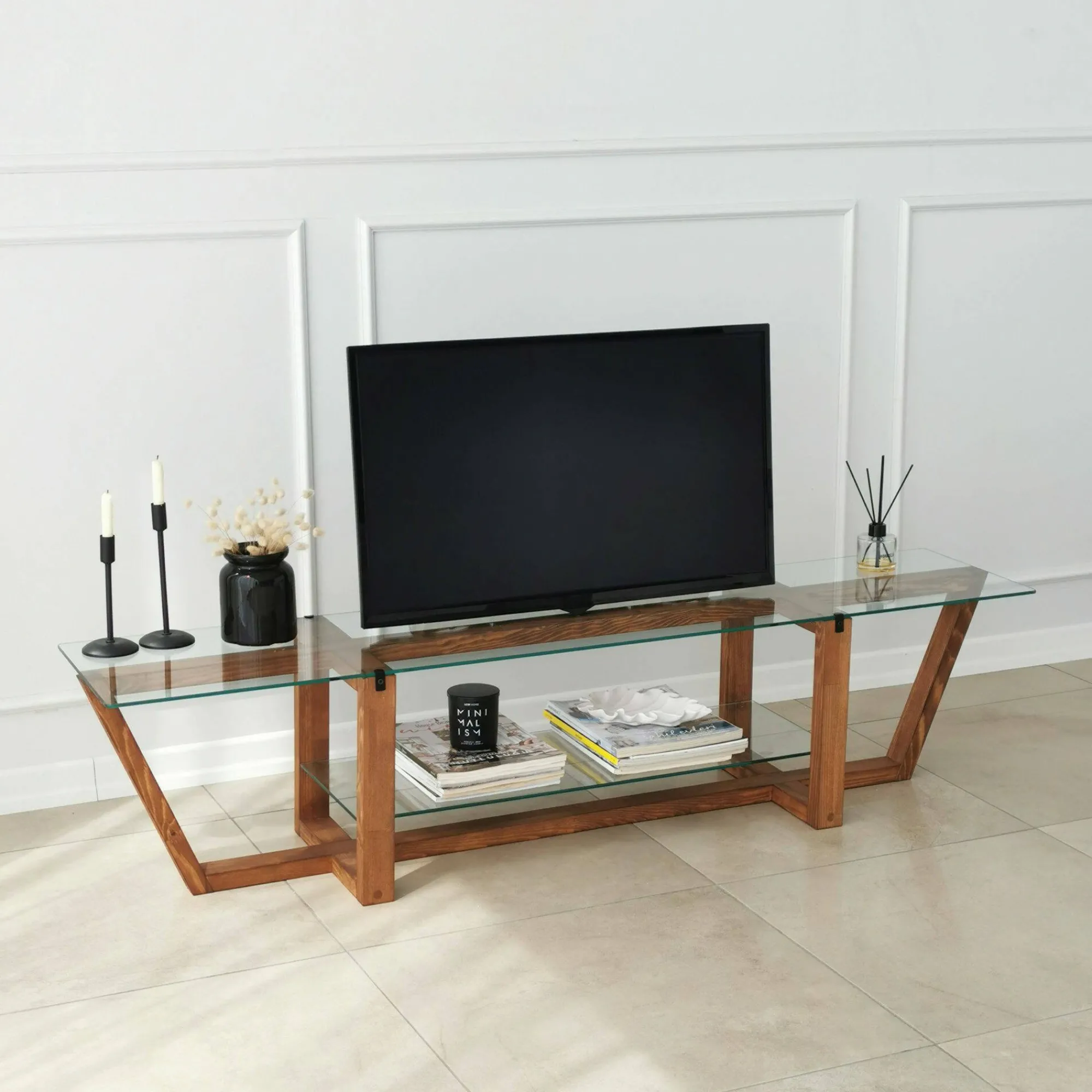 Mobile porta TV Arienzo, 158x35h35 cm,<Dmora Online