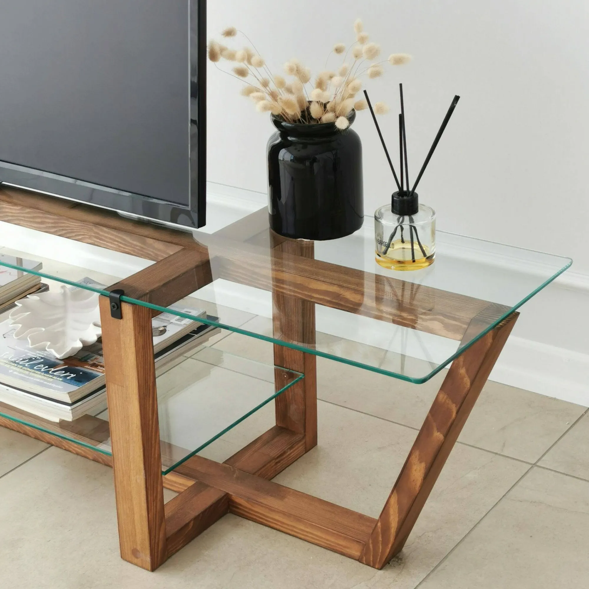 Mobile porta TV Arienzo, 158x35h35 cm,<Dmora Online