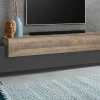 Mobile porta TV Arold, cm 200x45h52, Antracite e Acero<Dmora Online