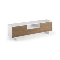Mobile porta TV Atina, 170x42h48 cm, Bianco e Rovere<Dmora Fashion