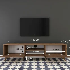 Mobile porta TV Avir, 180x35h49 cm,<Dmora Hot
