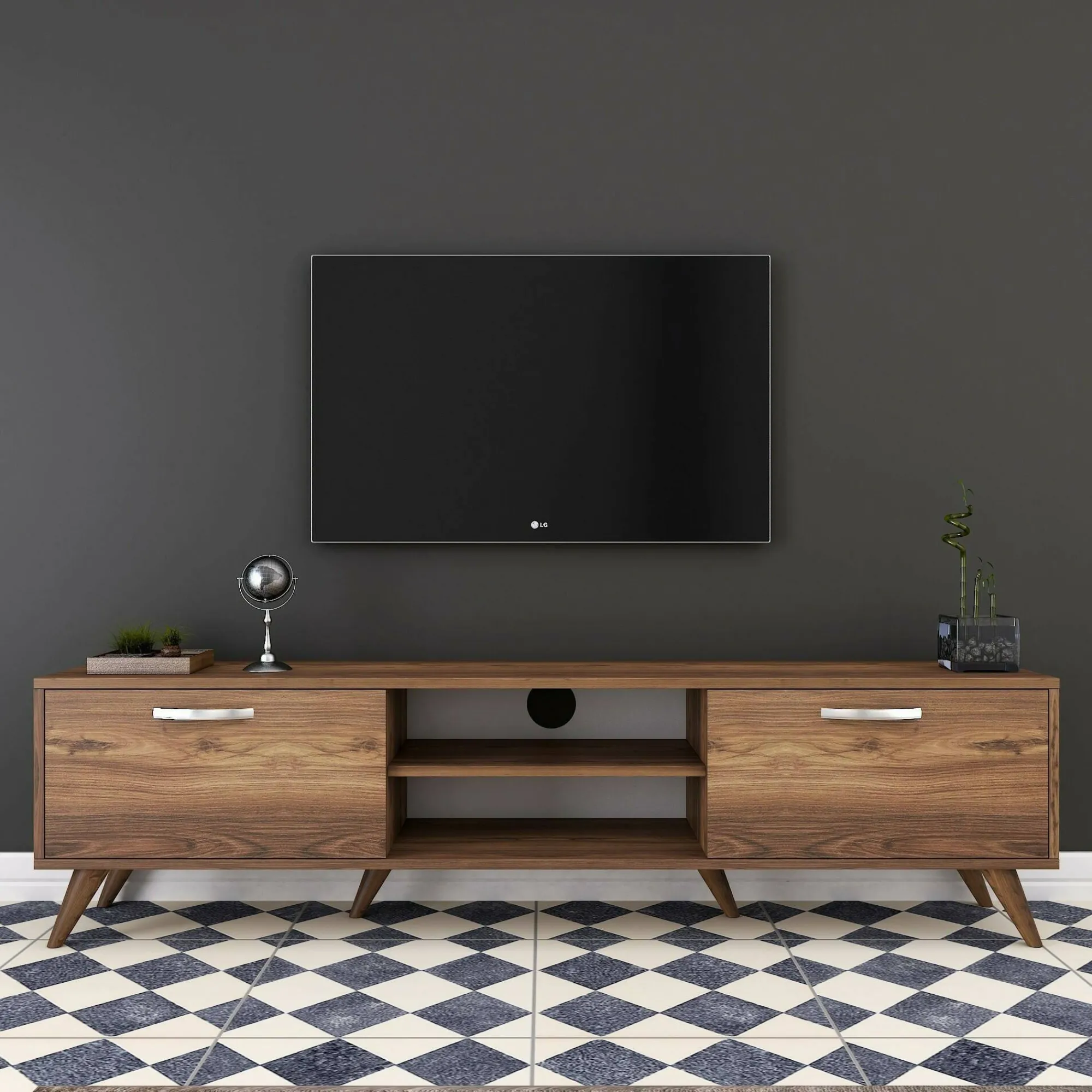 Mobile porta TV Avir, 180x35h49 cm,<Dmora Hot