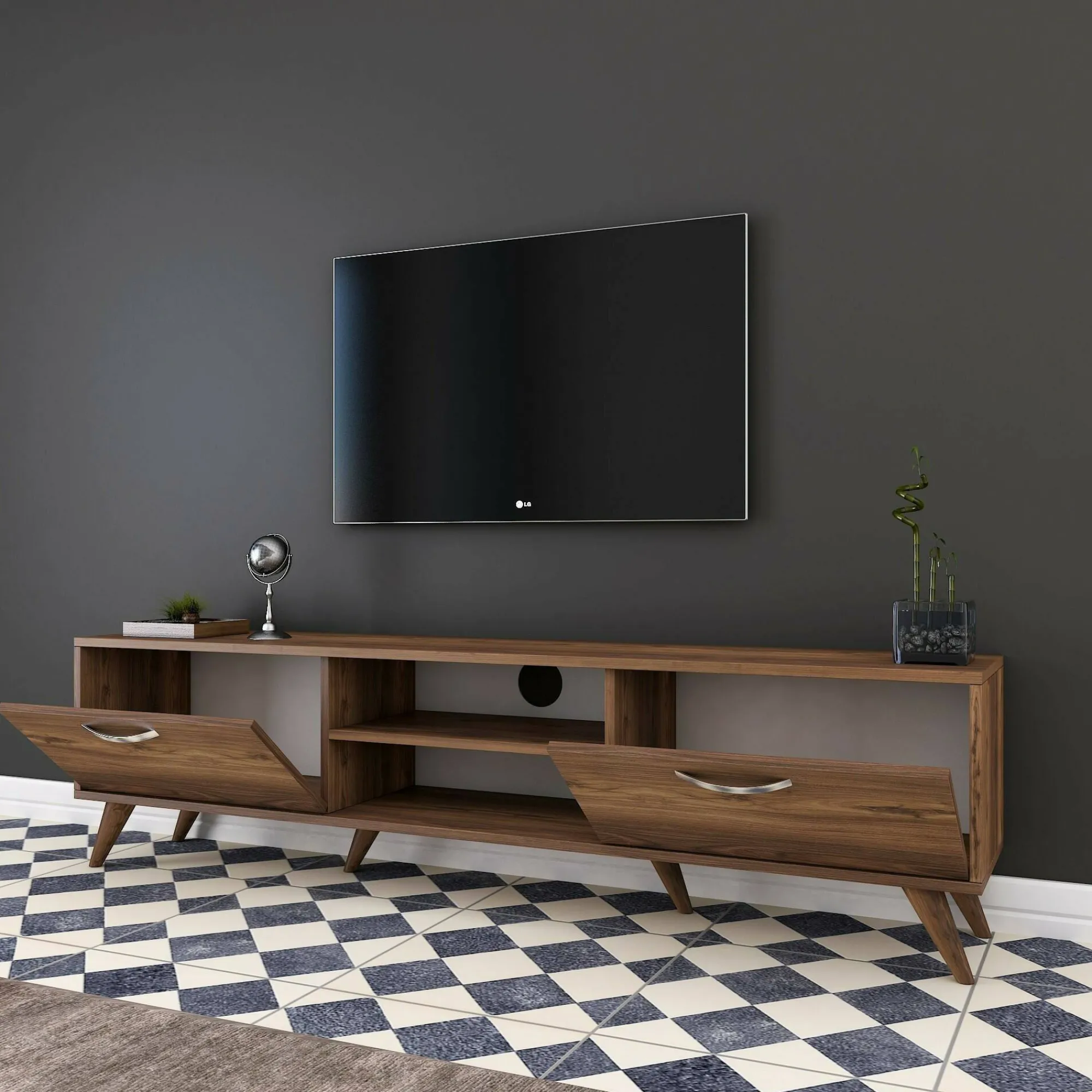 Mobile porta TV Avir, 180x35h49 cm,<Dmora Hot
