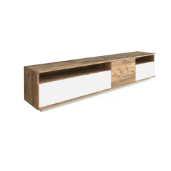 Mobile porta TV Axi, 180x45h45 cm, Quercia e Bianco<Dmora New