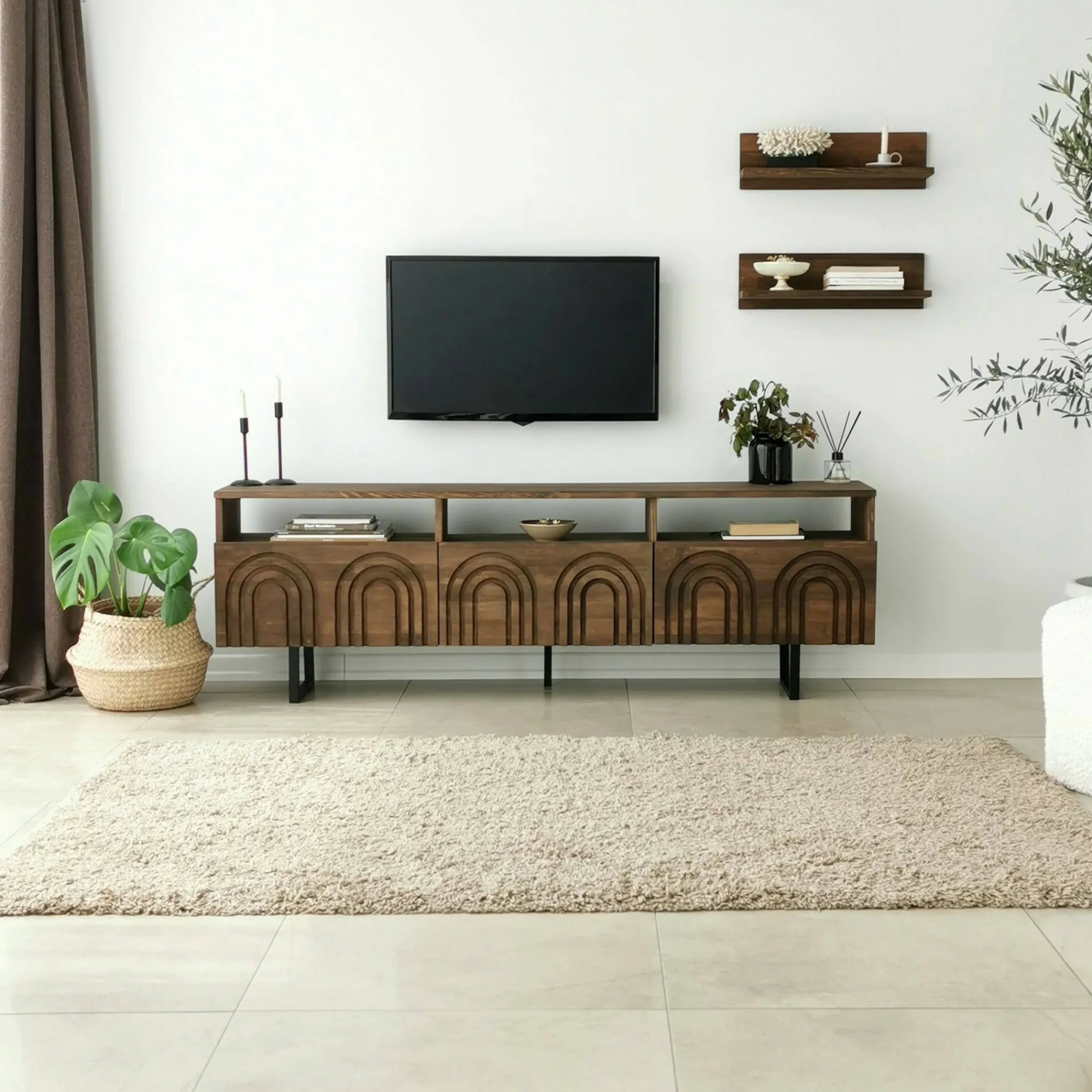 Mobile porta TV Barbania, 170x30h40 cm,<Dmora Store
