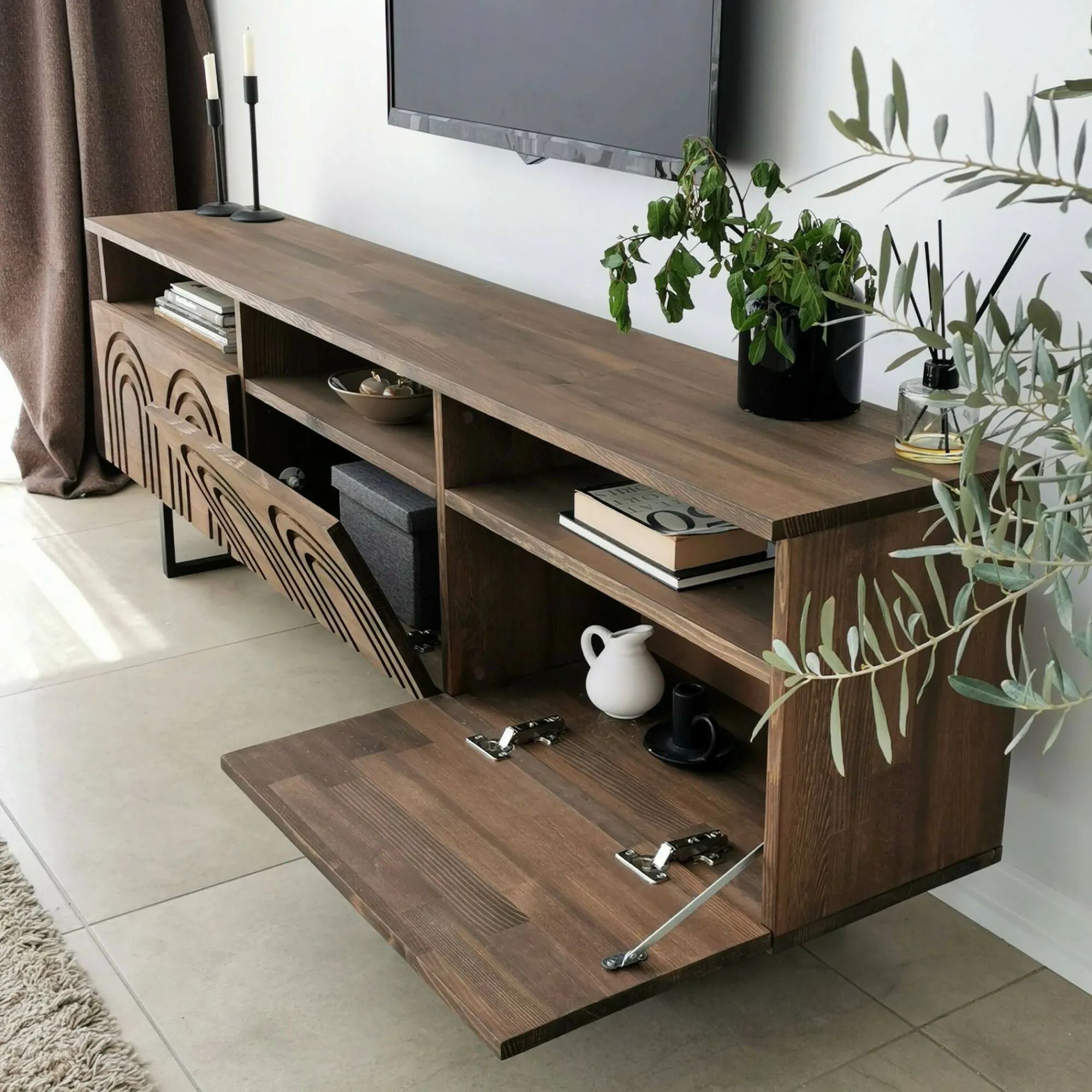 Mobile porta TV Barbania, 170x30h40 cm,<Dmora Store