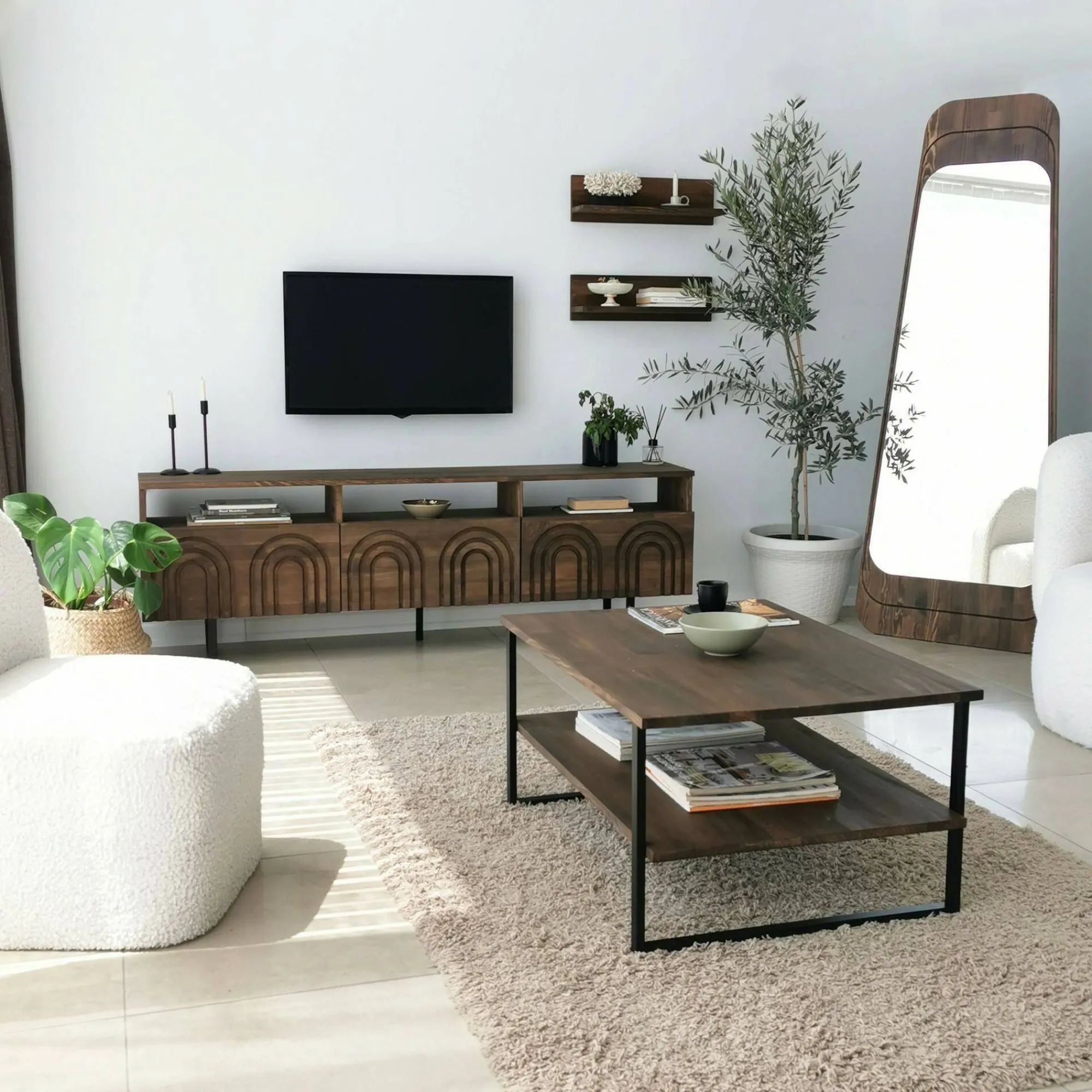 Mobile porta TV Barbania, 170x30h40 cm,<Dmora Store