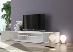 Mobile porta TV Dafrim, , con luce LED<Dmora Hot