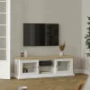 Mobile porta TV Damrey, 149x42 h51 cm, Bianco e Quercia<Dmora Hot