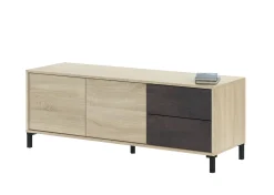 Mobile porta TV Dayha, 130x41h47 cm, Rovere e Antracite<Dmora Best Sale