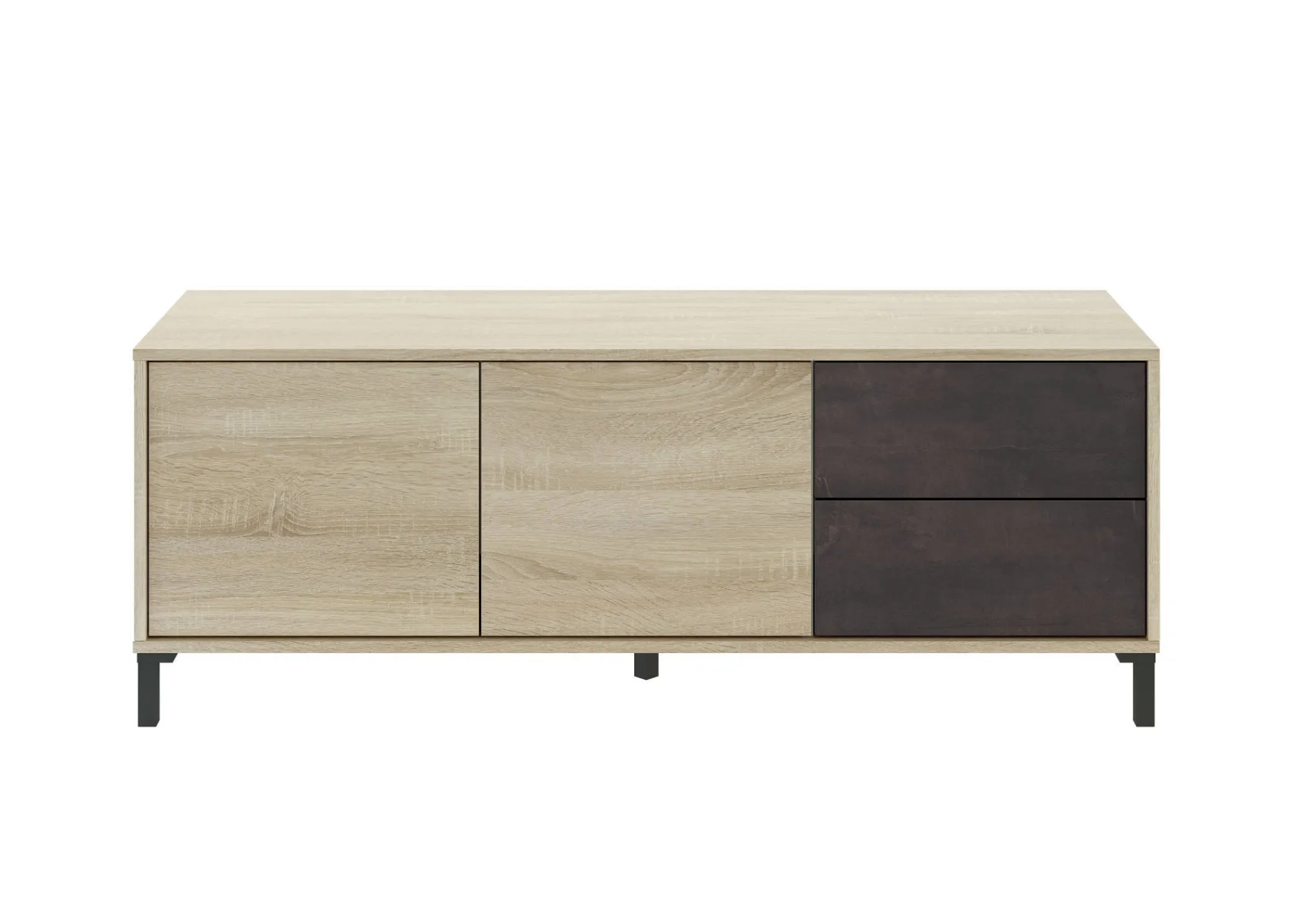 Mobile porta TV Dayha, 130x41h47 cm, Rovere e Antracite<Dmora Best Sale