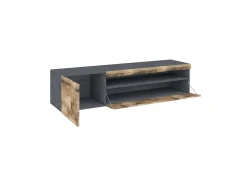 Mobile porta TV Dbele, cm 150x40h37, Ardesia e Acero<Dmora Best Sale