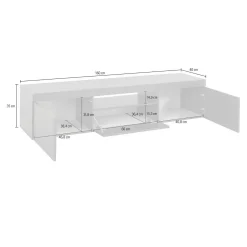 Mobile porta TV Dcorradin, 160x40h35 cm,<Dmora Online