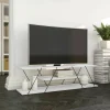 Mobile porta TV Desdemona, 120x30h33 cm, Bianco e Nero<Dmora Clearance