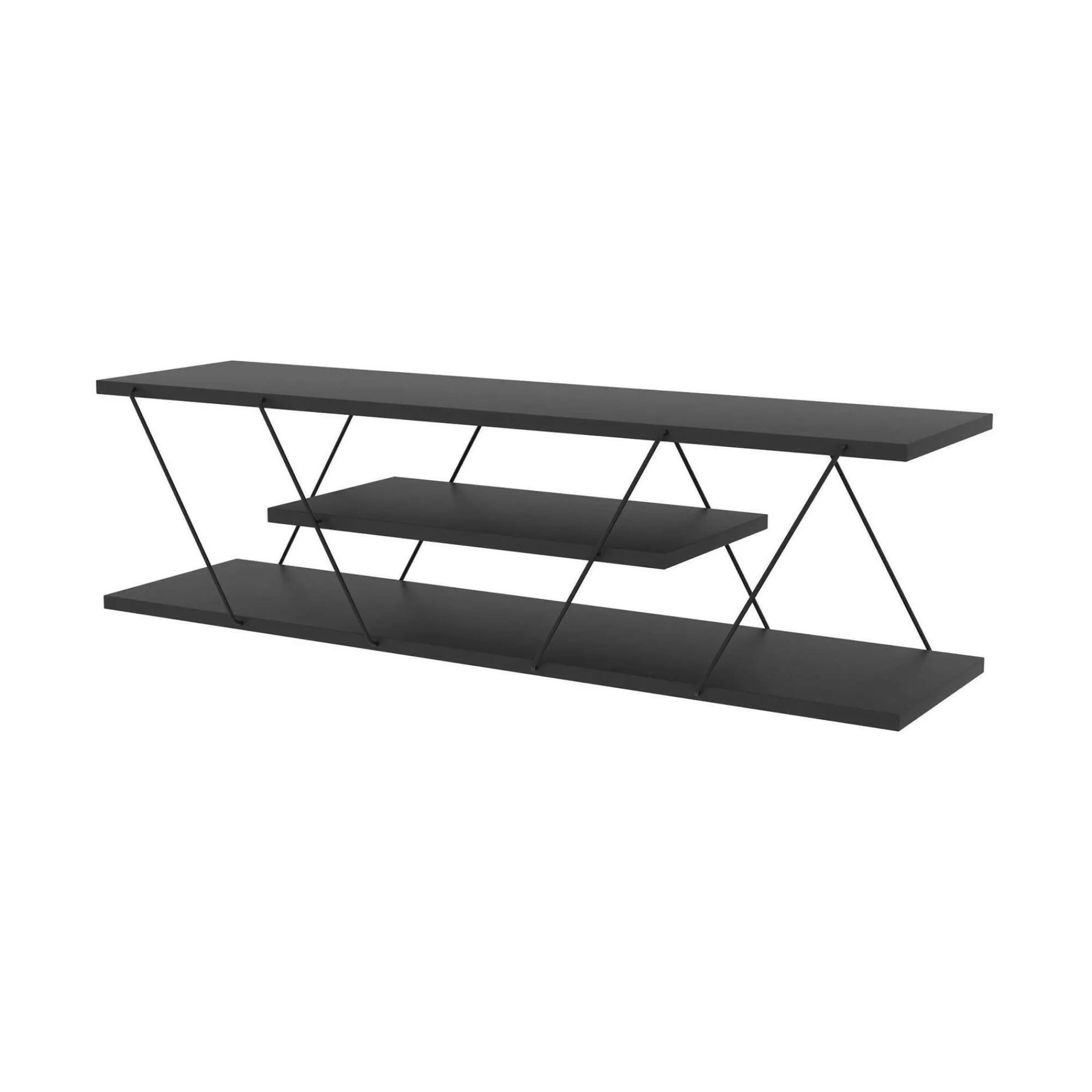 Mobile porta TV Desdemona, 120x30h33 cm, Antracite e Grigio<Dmora Outlet