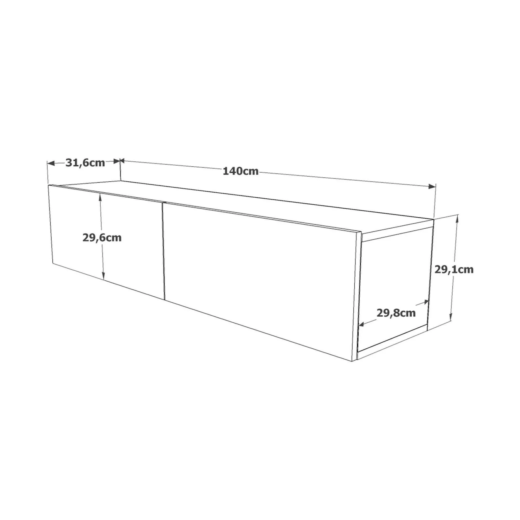 Mobile porta TV Diaspro, 140x32h29 cm,<Dmora Flash Sale