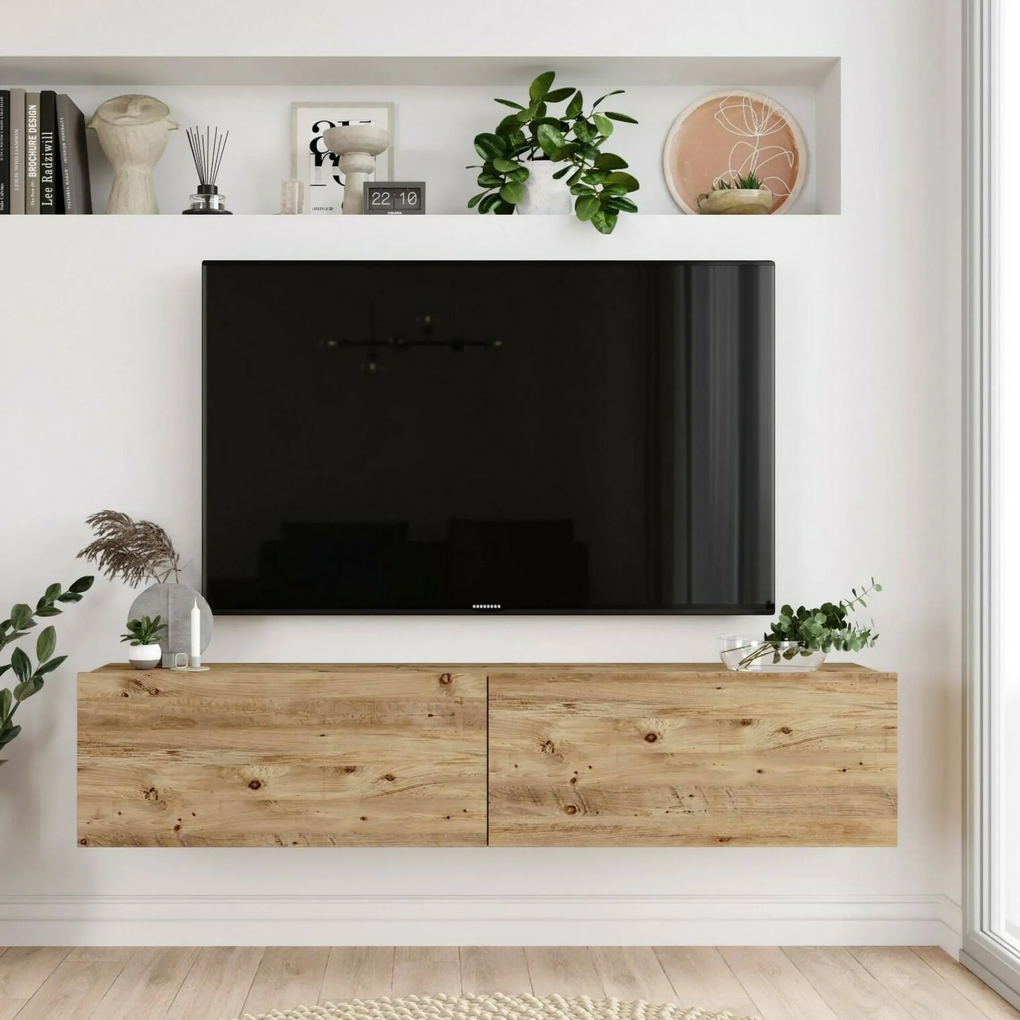 Mobile porta TV Diaspro, 140x32h29 cm,<Dmora Flash Sale