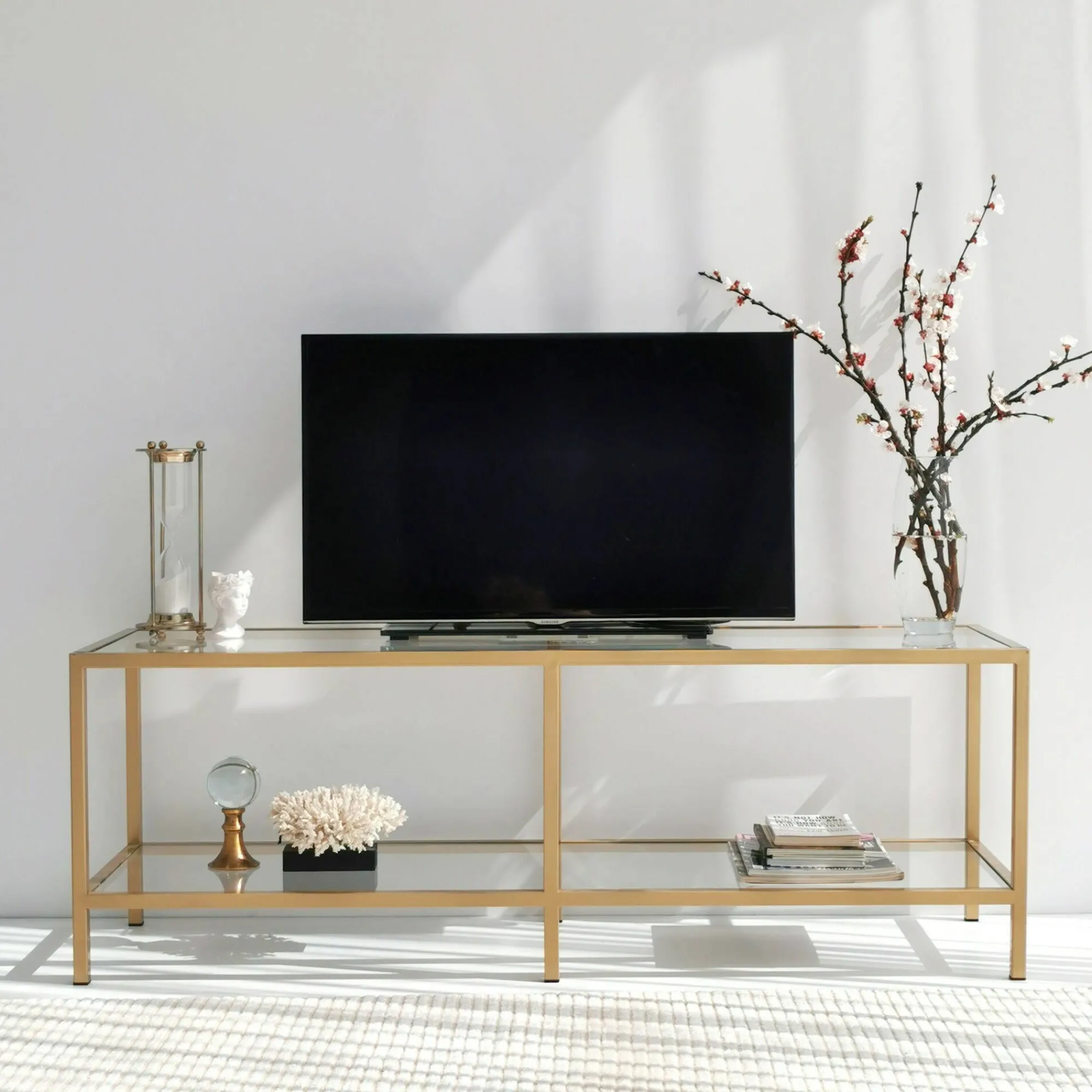 Mobile porta TV Donata, 130x40h45 cm,<Dmora Cheap
