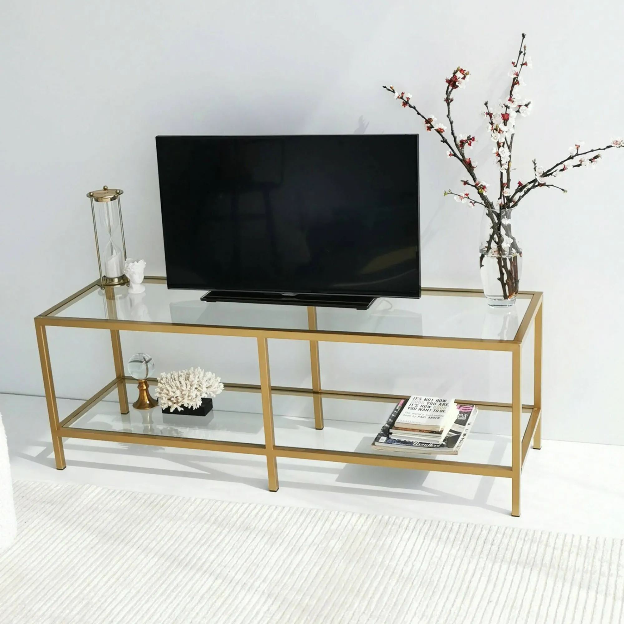 Mobile porta TV Donata, 130x40h45 cm,<Dmora Cheap