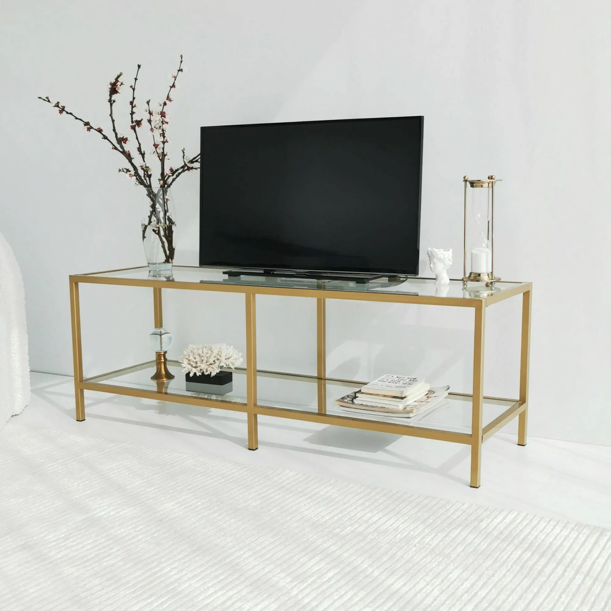 Mobile porta TV Donata, 130x40h45 cm,<Dmora Cheap