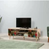 Mobile porta TV Enrica, 140x40h50 cm, Quercia e Multicolore<Dmora Fashion