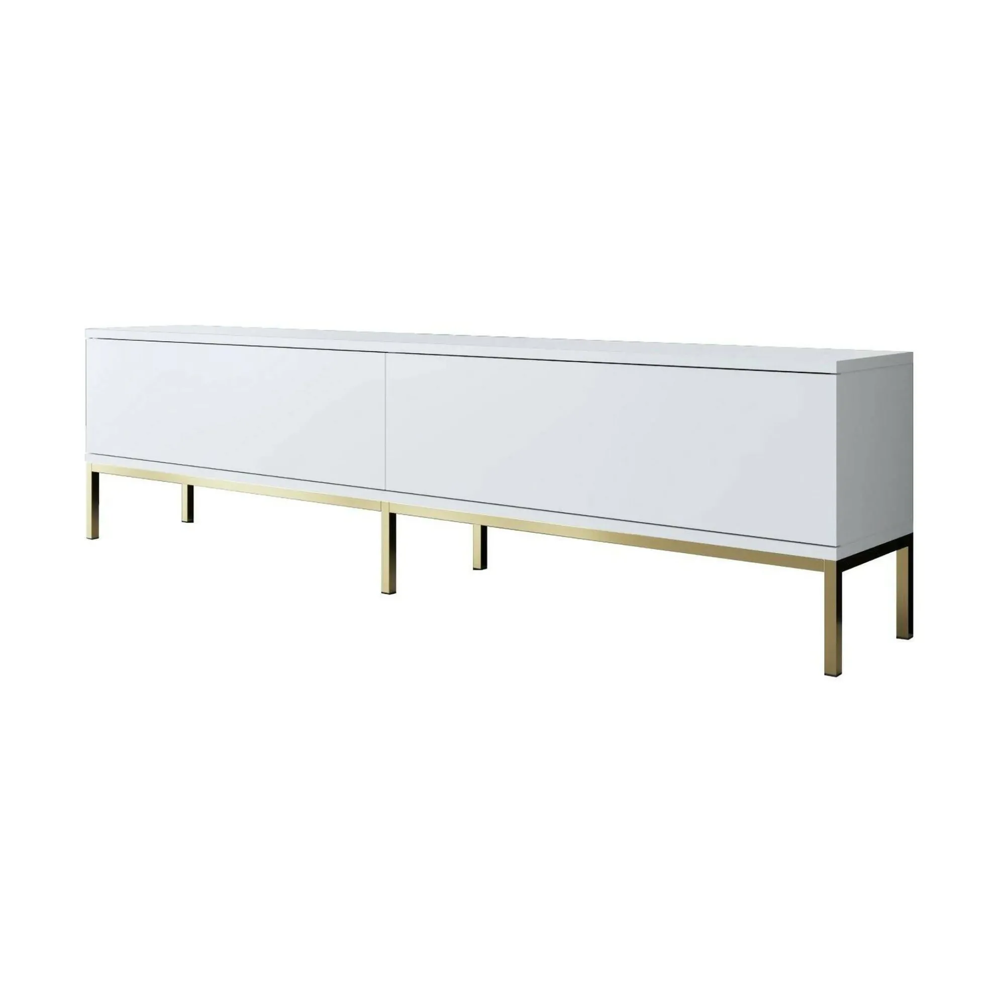 Mobile porta TV Espero, 180x30h47 cm, Bianco e Oro<Dmora Clearance