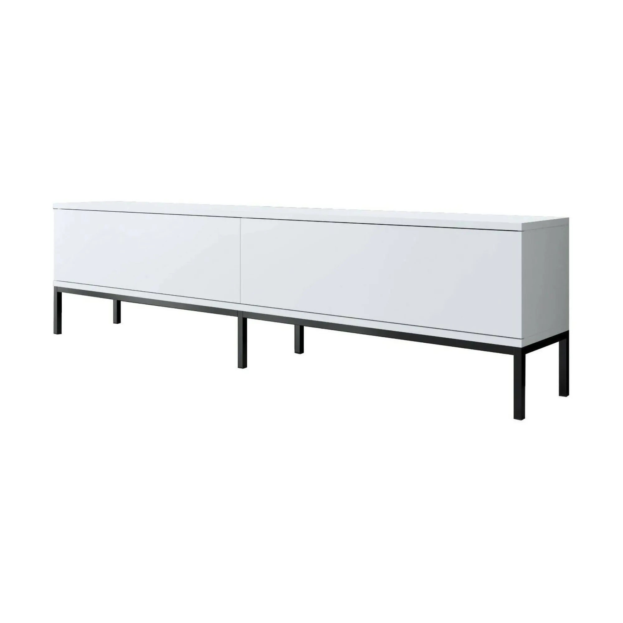 Mobile porta TV Espero, 180x30h47 cm, Bianco e Nero<Dmora Cheap