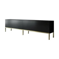 Mobile porta TV Espero, 180x30h47 cm, Nero e Oro<Dmora Store