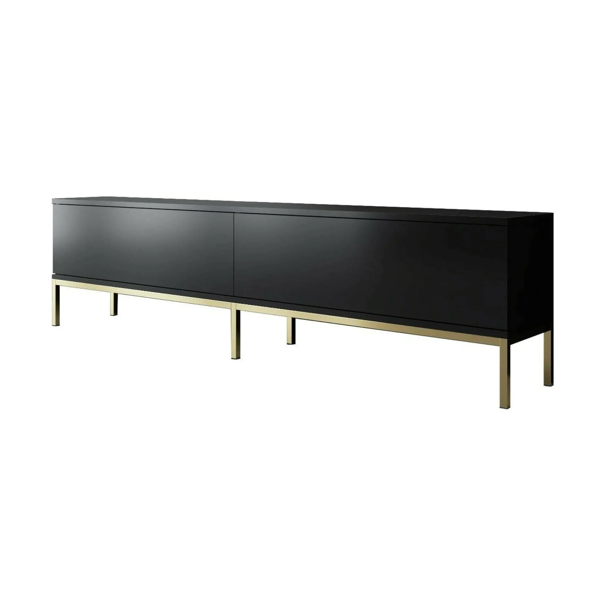 Mobile porta TV Espero, 180x30h47 cm, Nero e Oro<Dmora Store