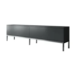 Mobile porta TV Espero, 180x30h47 cm, Antracite e Argento<Dmora Cheap
