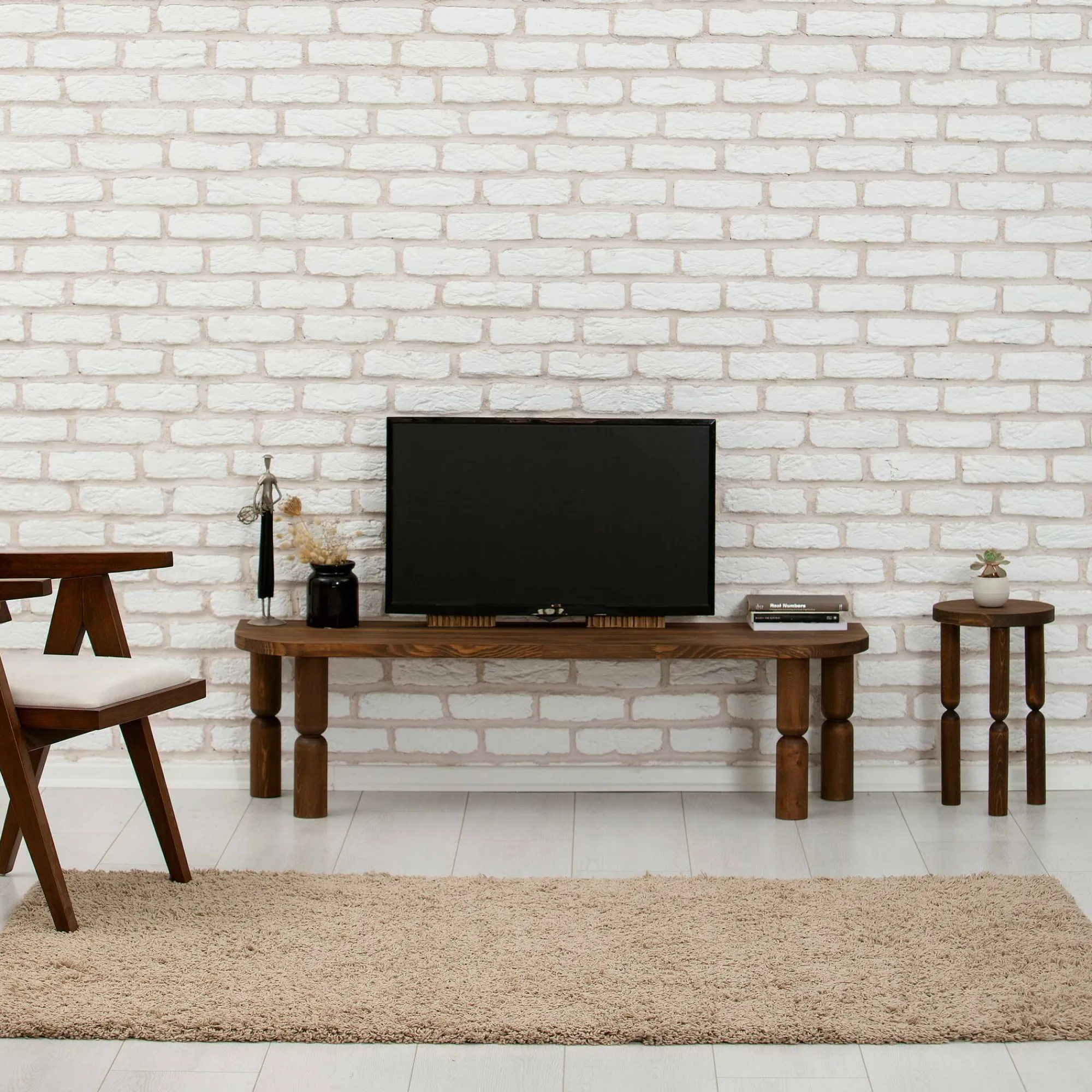 Mobile porta TV Fengshen, 140x35h40 cm,<Dmora Cheap