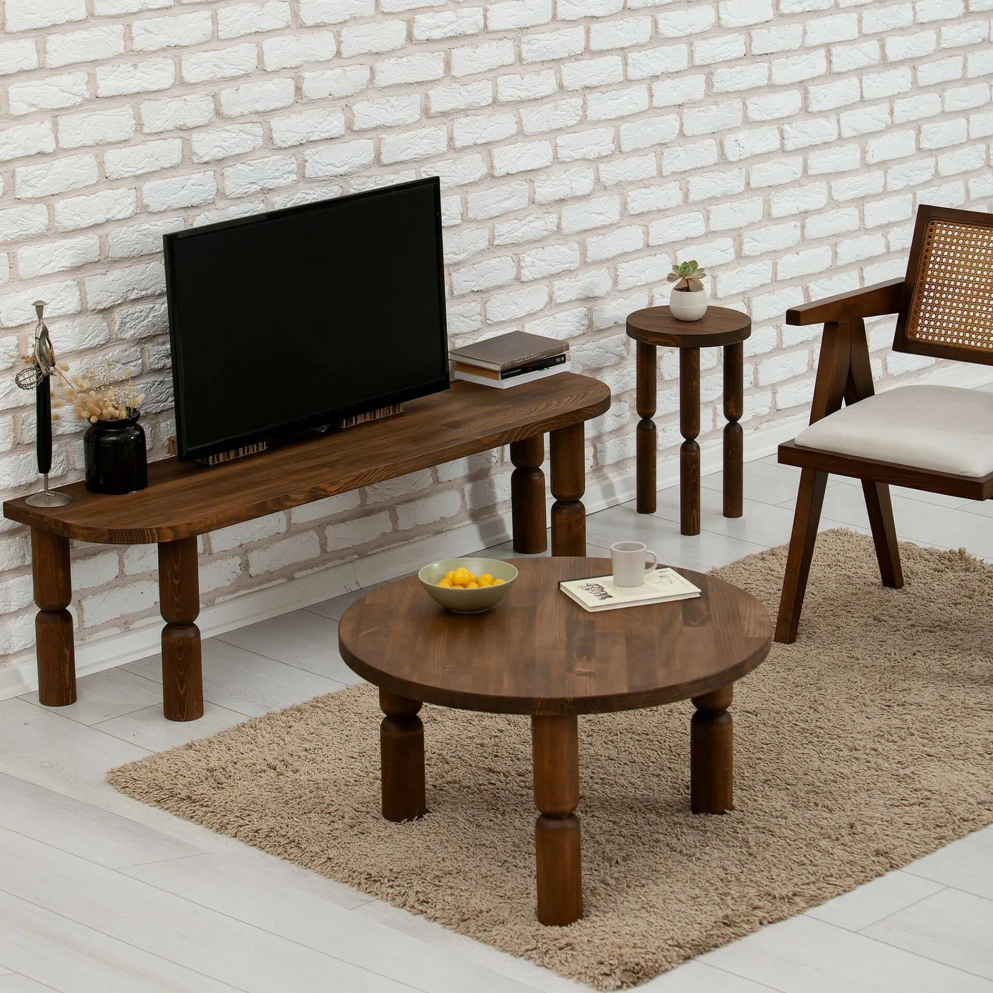 Mobile porta TV Fengshen, 140x35h40 cm,<Dmora Cheap