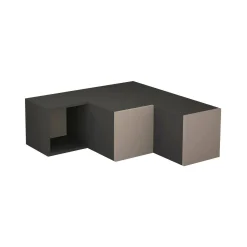 Mobile porta TV Fiorenza, 90x92h32 cm, Antracite e Beige<Dmora Outlet