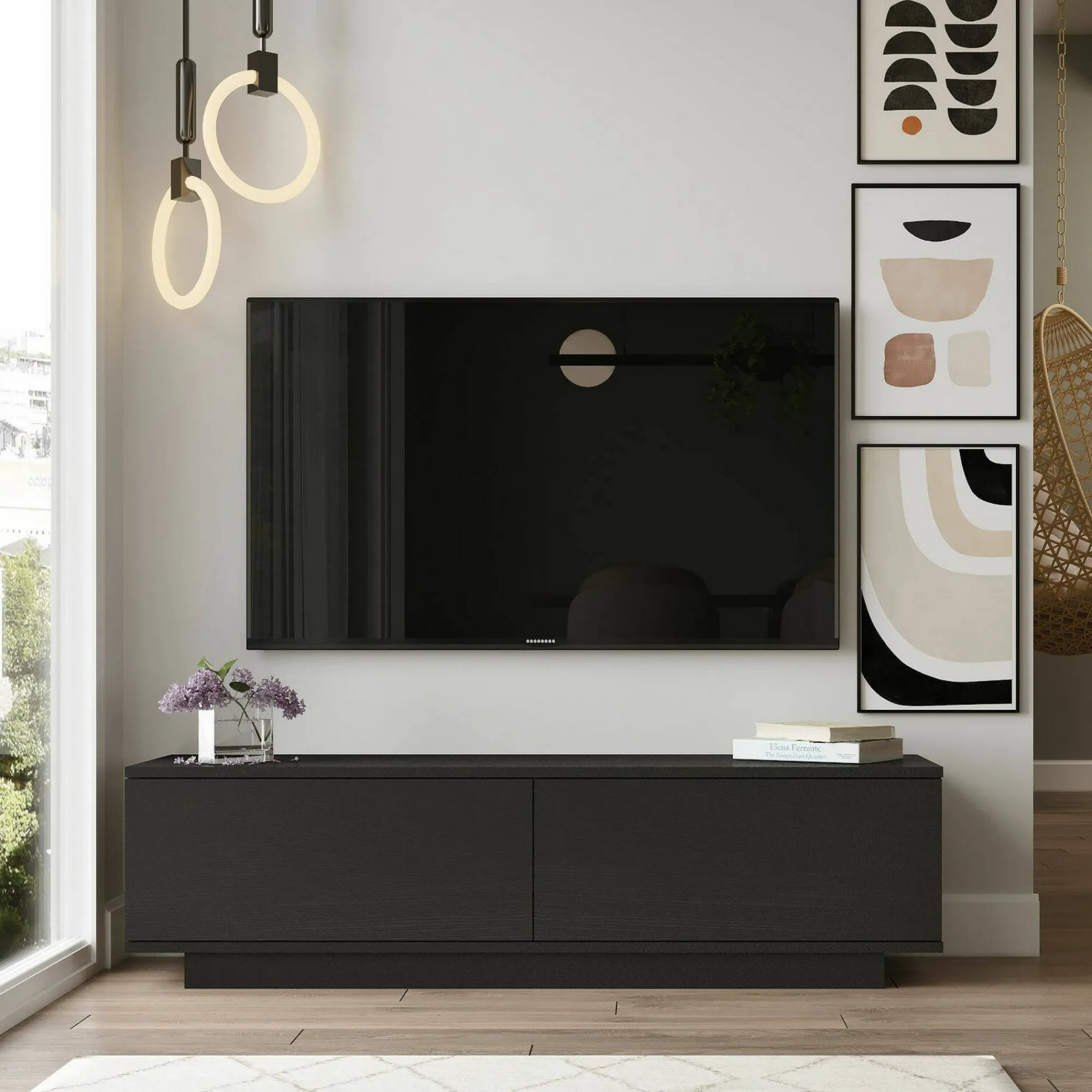 Mobile porta TV Goro, 140x36h38 cm,<Dmora Store