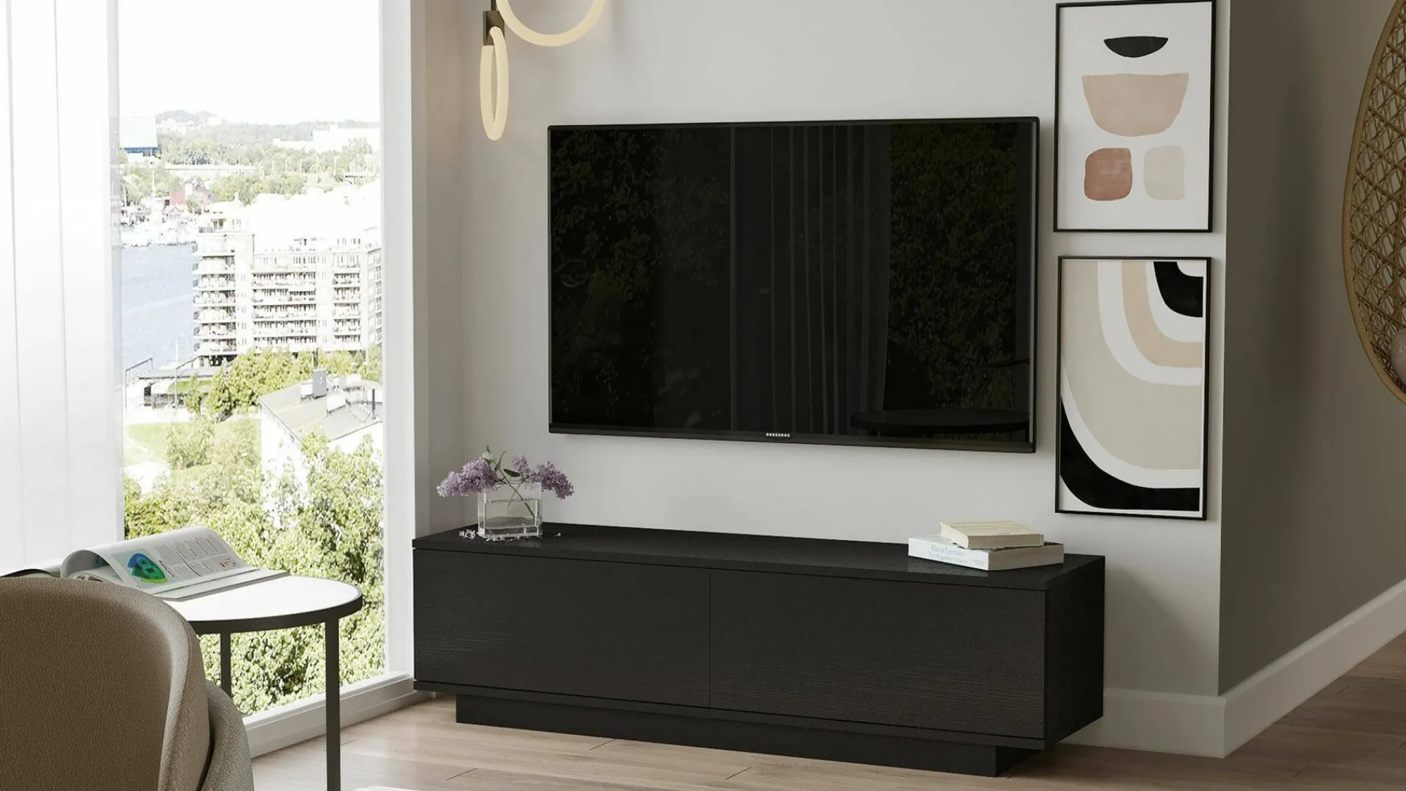Mobile porta TV Goro, 140x36h38 cm,<Dmora Store