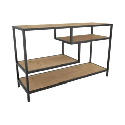 Mobile porta TV Ivette, 120x39h75 cm, Quercia e Nero<Dmora Store